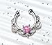 Lobal Domination 1pc NON-Pierced Lacey Single Opal Septum Hanger Fake Clip-on Nose Ring - Body Jewelry