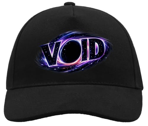 Image of Cosmic Energy Surrounding Dark Void Comfortable Unisex Brushed Cotton Baseball Trucker Cap with Buckle Black