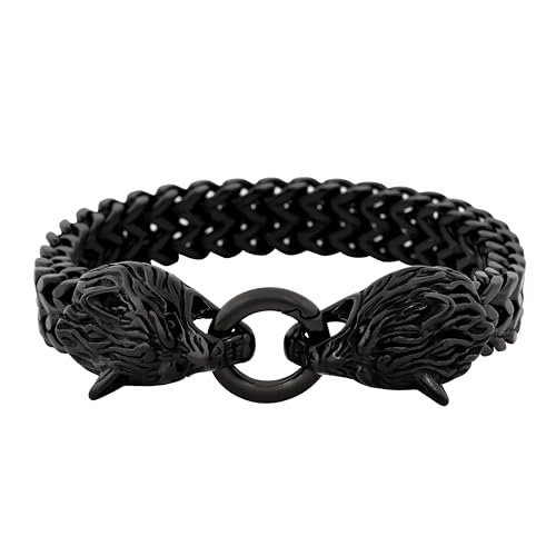 Pulsera de acero inoxidable malla eslabón estilo gótico miniatura 1