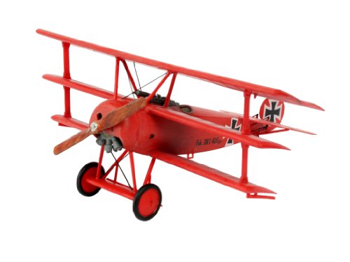 Revell Modellbausatz Flugzeug 1:72 - Fokker Dr.1 Triplane im Maßstab 1:72, Level 4, originalgetreue Nachbildung mit vielen Details, 04116, Unlackiert