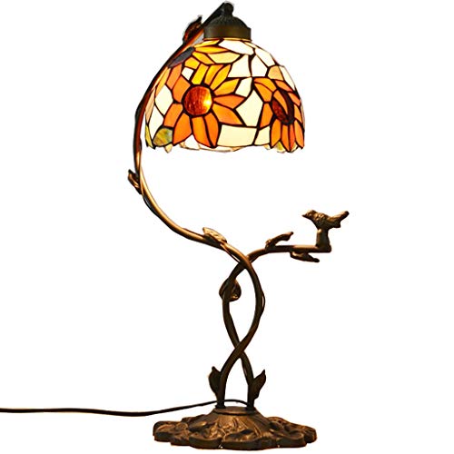 Preisvergleich Produktbild Beautiful Lighting City / Tiffany Schmiedeeisen American Retro Buntglas-Mittelmeer-Creative Art Tischlampe Schlafzimmer Arbeitszimmer Schreibtisch Büro 13 Zoll
