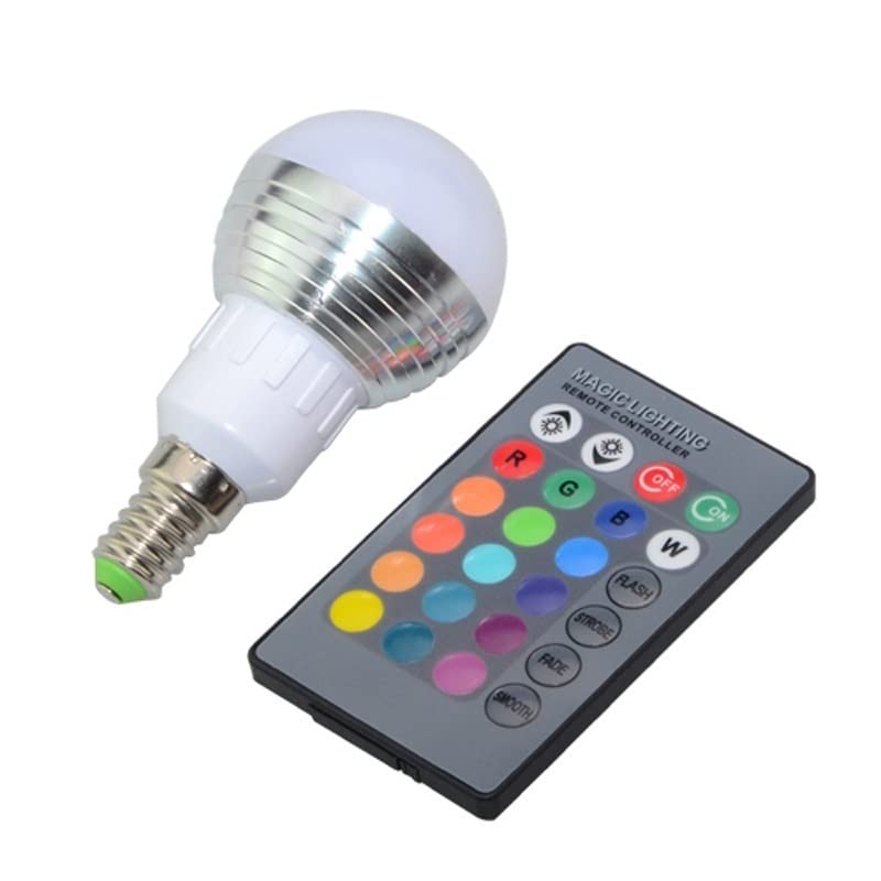 Wide Voltage Lights 50PCS AC85-265V E27 E14 LED RGBBulb Lamp 5W LED RGB Spotlight Dimmable Magic Holiday RGB