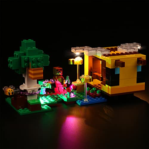 VONADO LED Light Kit Compatible with Lego Minecraft The Bee Cottage 21241, DIY Lighting Compatible with Minecraft Bee Lego 21241 (NO Model ONLY Light)