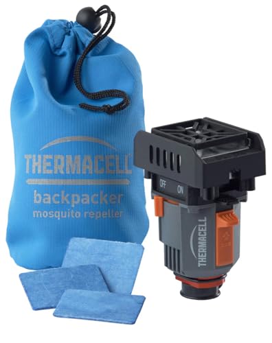 Thermacell Backpacker Mückenabwehr Starter Set - Outdoor Insektenschutz mit Citrodiol aus Zitroneneukalyptusöl - 15 m Schutzzone - Ultraleicht 114 g - Inkl. 3 Wirkstoffplättchen für 12h