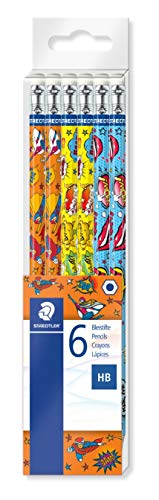 Lápis Grafite HB Sextavado com Borracha, Staedtler, Comic, 172 COTB6, 6 Unidades
