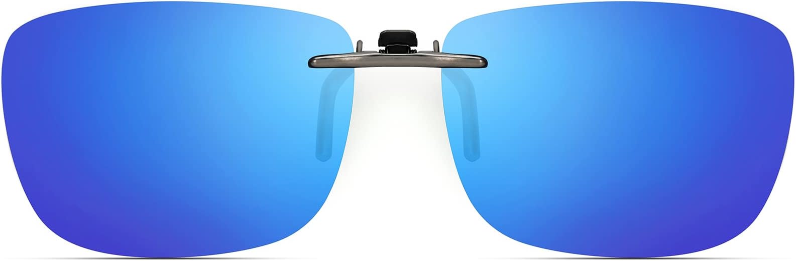 Polarized Clip On Sunglasses Over Prescription Glasses Men Women Compact Fit Non-Flip Up