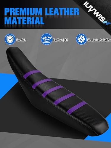 Image of Seat Cover for Talaria XXX X3, Electric Dirt Bike Soft Seat Cover Compatible Fit for Taparia X3 Ribbed Easy Installation Purple