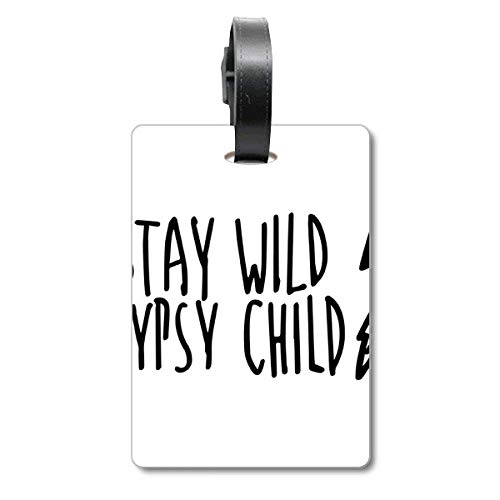 Étiquette pour sac de voyage enfant citation poétique pour petite valise