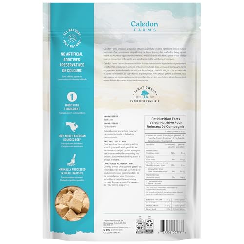 Caledon Farms, Value Pack Freeze Dried Beef Liver Bites, 355 g, Dog Treats image 3