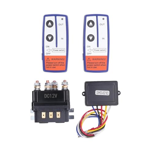 12V 250A Winch Relay Kit with Remote Controller Relay Contactor Switch for Car Motorcycle Off Roaders Accessories