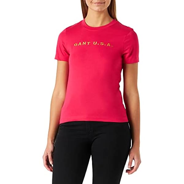 GANT dam D1 Logo SS T-shirt T-tröja