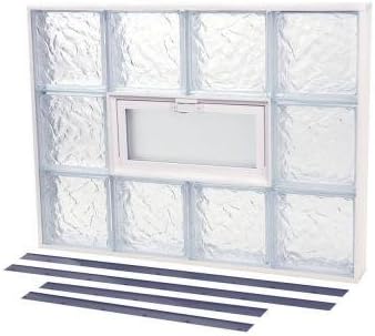 NailUp2 Vented Ice Pattern Glass Block Window