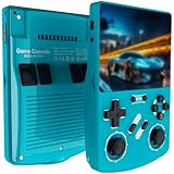Handheld-Spielkonsole, R40XX 128G Retro-Gaming-System für Linux für Arcade Two Player Blue-tooth Multiplayer Gaming, 4,2 Zoll (blau)
