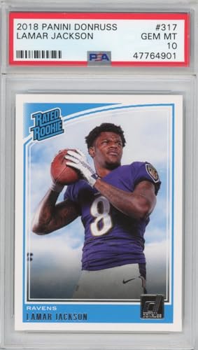 Graded 2018 Panini Donruss Lamar Jackson #317 Rookie RC Football ...