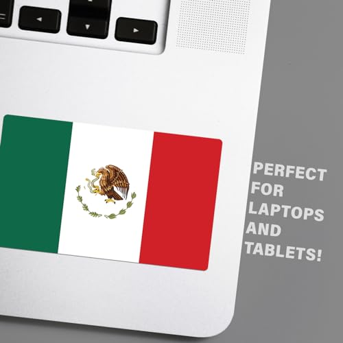 Image of World Country Flag Decal Stickers - Two Pack - for Cars Windows Bumpers Laptops Tablets Tumblers Cups Walls (Mexico)