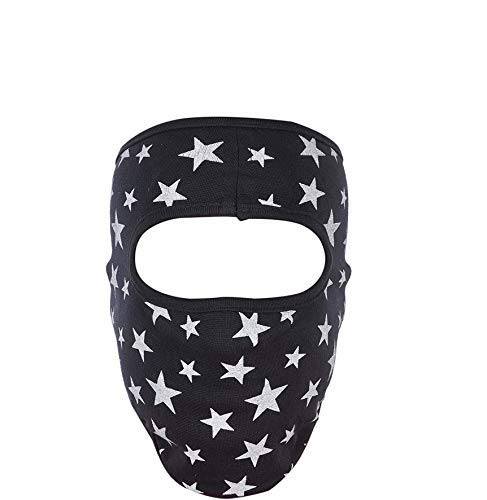 H-StoreH-Store facemask balaclava 2Pc Ninja Black Star Plain Face Mask HS05
