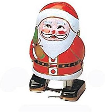 Vintage Wind Up Tin Toy Clockwork Spring Santa Claus Classic Retro Toy Meawmeaw Store