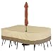 Classic Accessories Veranda Rect/Oval Patio Table & Chair Set Cover With Umbrella Hole, Large