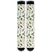 JUNZAN Compression Long Socks for Women Fashion Circulation Basketball Socks 15-20mmHg for Nurses Cycling Herbs and Spices Beige
