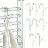 8 Pezzi Ganci per Termoarredo Bagno,Robusti per Appendere Asciugamani, Porta Asciugamani B...