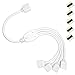 Produktbild Liwinting 5 Polig 1 zu 4 LED Streifen Verteiler RGBW LED Splitter Kabel,5 Polig Verlängerungkabel LED Band Y Splitter Verbinder für Osram RGBW LED Streifen, Enthalten 5pcs 5 Polig Verbinder - Weiß