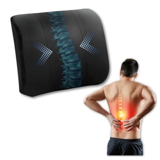 Mobiclinic, Cojín Lumbar postural, Viscoelástico, Anatómico, Cómodo, Ergonómico, Evita molestias causadas por Malas posturas o Problemas lumbares, para sillas, Sillones, Asientos de Coche, Negro