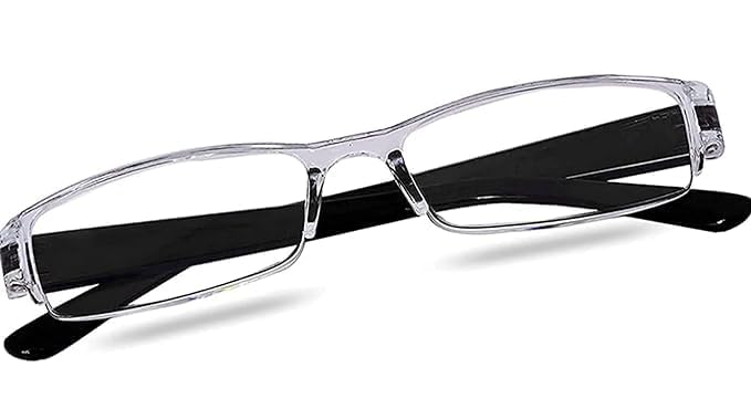 FD Rimless Reading Glasses Men And Women Near Vision Regular Light Weight Small Size BLACK