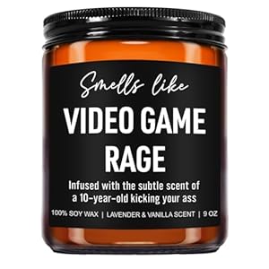 Funny Video Game Rage Candle, Gamer Gifts, Gaming Gifts for Men, Video Game Lovers, Cool Fathers Day, Birthday Presents for Gamers Men, Dad, Boyfriend, Husband, Teen Boys, Girls – 9 oz