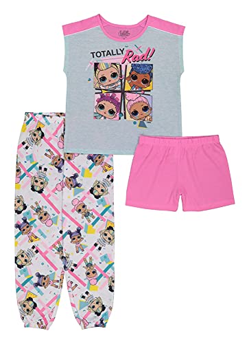 L.O.L. Surprise! Girls' 3-Piece Loose-fit Pajama Set, Soft & Cute for Kids