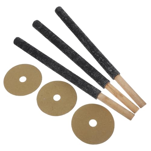 CIYODO 3pcs Stake Fire Torch Light Outdoor Garden with Wooden Handheld Torch for Garden Décor Outside for Backyard Patio