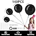 140pcs Balloon Arch Kit, Black Balloons of Different Sizes Pack of 18 12 10 5 Inch Party Balloon Kit for Birthday Party or Balloon Arch as Graduation Wedding Baby Shower Anniversary Party