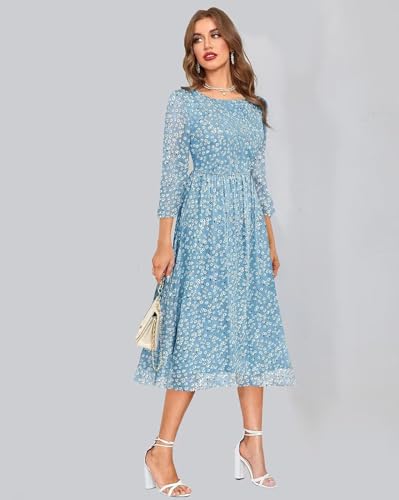 Image of KERI PERRY Women's Georgette Floral Fit & Flared Western Dress | Dress for Women | A line | Anarkali Dress | Gown Dress | Western Dress | Exclusive Women Dress | Bollywood Dress | Dress | Fashion