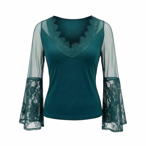 Chemisier Dirndl en dentelle fine avec partie transparente - 4