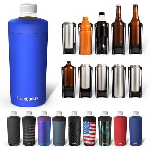 Image of Frost Buddy Universal Buddy XL Can Cooler Fits 12-ounce, 16-ounce, 20-ounce, and 24-ounce Cans and Bottles - Keep Your Drinks Refreshingly Chilled for over 12 hours (Royal)