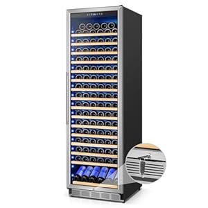 Wine Cooler Refrigerator 24 Inch, 189 Bottles Large Wine Fridge, Tall Freestanding/Built-in Wine Refrigerator with Sliding Shelves, Professional Wine Cellar Low Noise with Upgraded Reversible Door