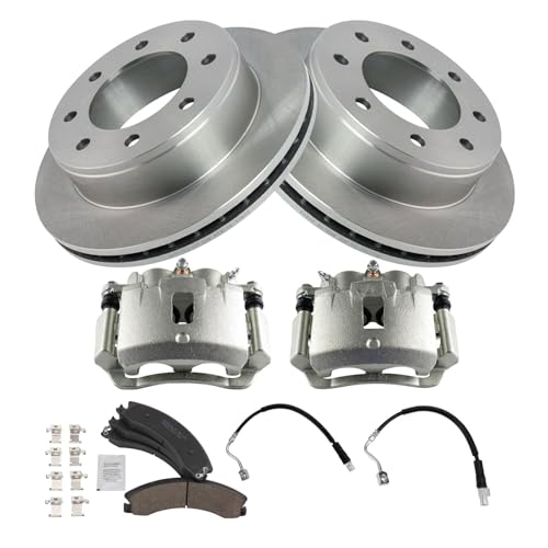 Image of TRQ Brake Pad & Rotor Kit Ceramic Compatible with 2009-2016 GMC Savana 3500