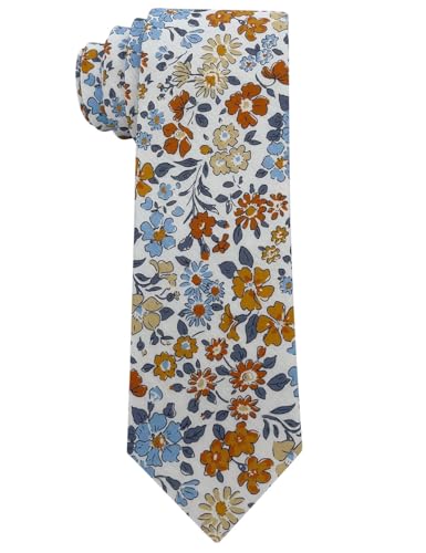 Image of Kebocis Mens Skinny Cotton Floral Tie for Men