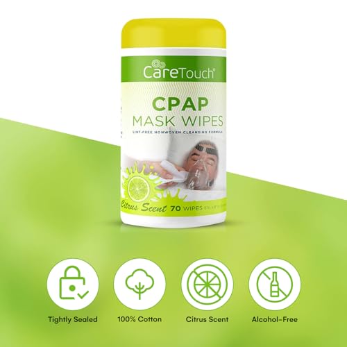 Image of Care Touch CPAP Mask Wipes 70 Count (Pack of 3) Citrus Scent