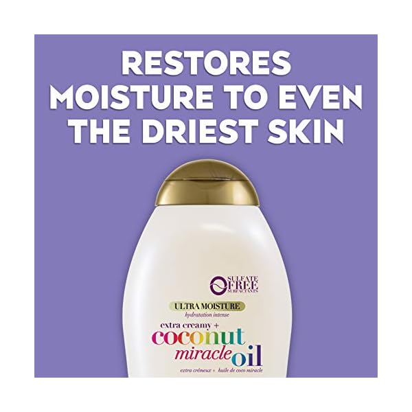 OGX Extra Creamy + Coconut Miracle Oil Ultra Moisture Body Wash, 19.5 Fl Oz