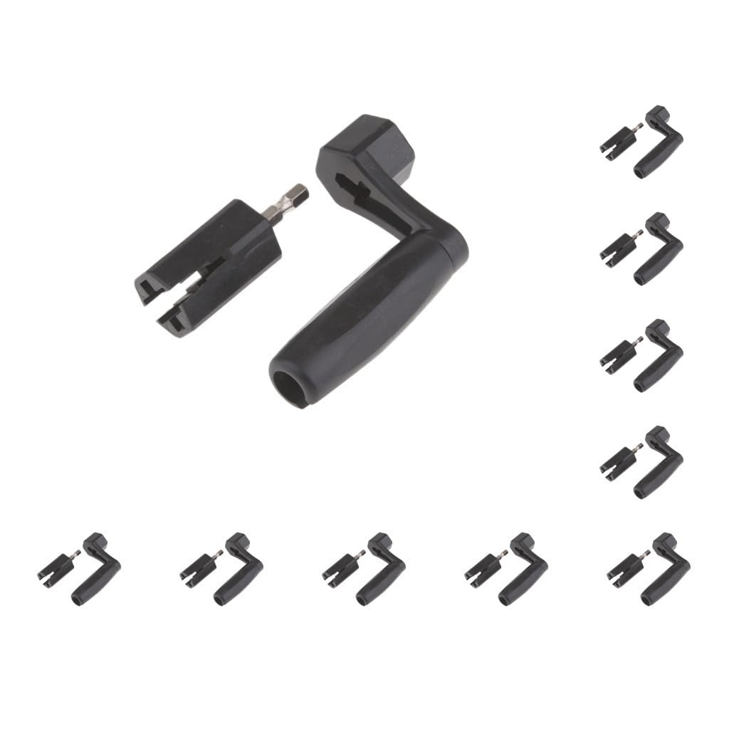 10er-Set Multifunktions-Instrumente Saitenkurbel schwarz Gitarre Bass Bridge Pin Puller
