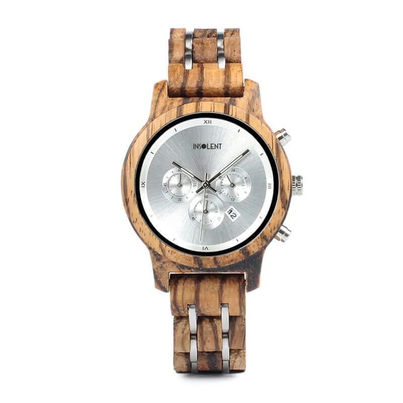Montre en bois et acier Bale Sambar un luxe authentique