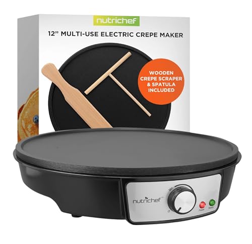 NutriChef placa de hierro fundido, Para horno, Estufas, Plancha reversible, Incluye guante de horno de silicona, Parrilla