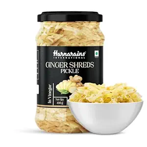 Harnarains Ginger Shreds Pickle (Adrak Achar Sirka) (Ginger Julienne) in Vinegar,400 gm