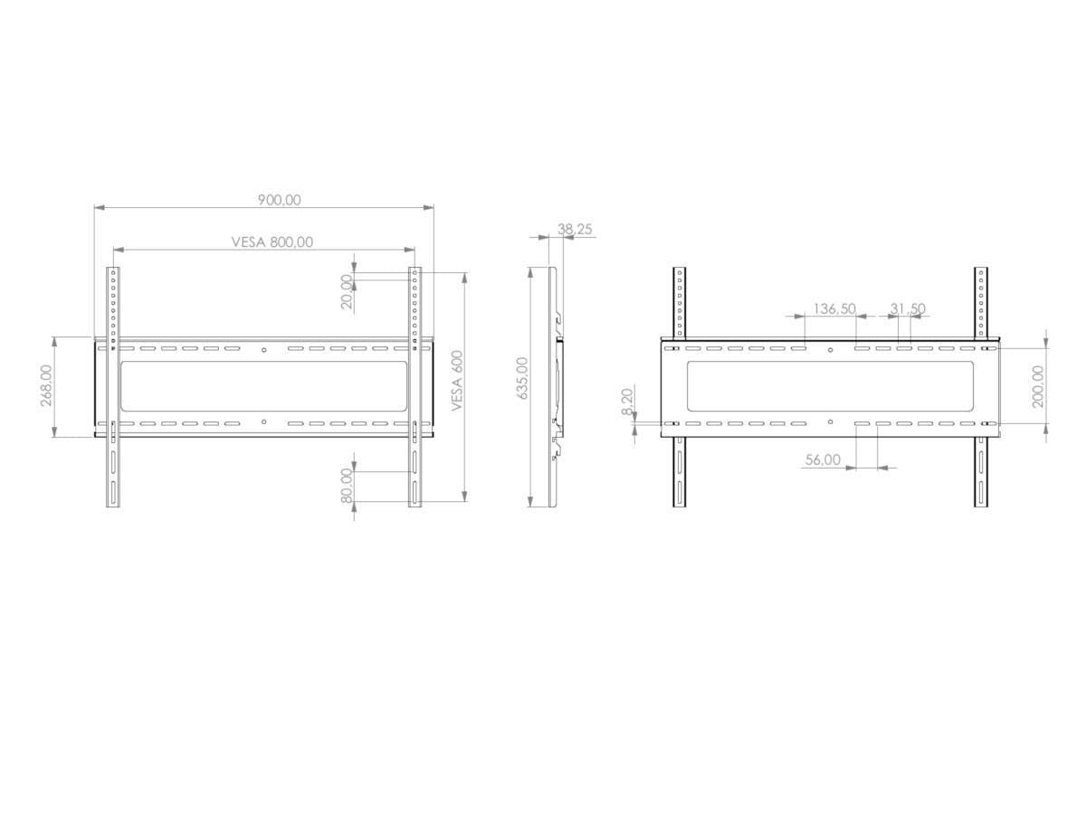 TV-Wandhalterung für 42-100 Zoll Fernseher, Monitor, TV & Digitale Whiteboards schwarz - Universal Fernsehhalterung (abschließbar) - Wand-Halterung & Wandhalter flach für Touch Displays