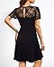 Black Cocktail Dress with Short Lace Sleeve Wedding Guest Semi Formal Party Funeral A line Short Dresses Women Teen XXL