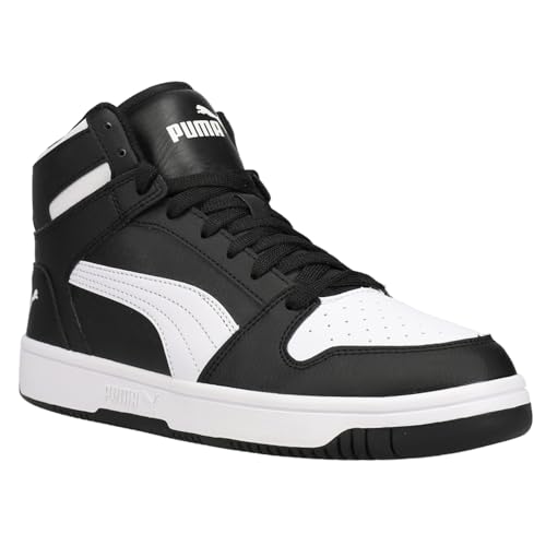 PUMA Mens Rebound Layup Wide High Sneakers Shoes Casual - Black, White - Size 6 M2