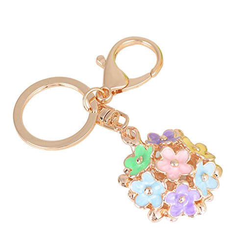 Preisvergleich Produktbild qhtongliuhewu Schlüsselanhänger, süßes Blumen-Design, Schlüsselanhänger, Dekoration für Autos, für Herren und Damen, bunt