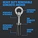 2PCSRemovable Concrete Expansion Anchor, Heavy Duty Reusable Eye Bolt for Concrete and Masonry, Detachable Expansion Bolt for Lifting, Rigging, and Construction Installation