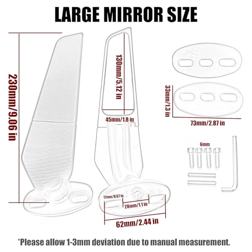 Image of Large Size Motorcycle Mirrors Stealth Wind Wing Side Rearview Mirrors Compatible With 2025 Kawasaki Ninja 500 Ninja 650 Ninja 400 300 2025 ZX6R ZX10R ZX4RR ZX14R GSXR 1000 600 750