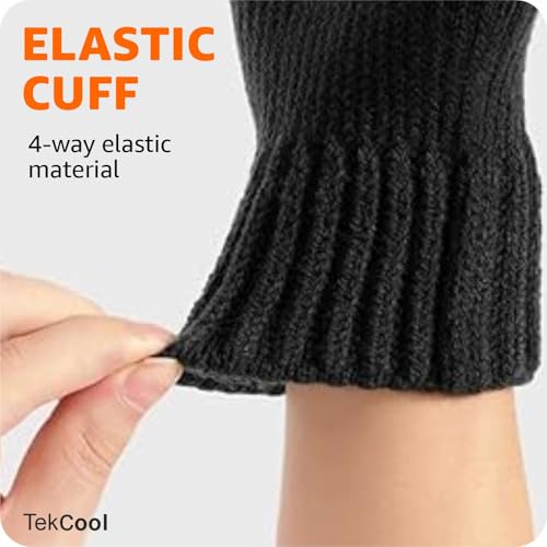 Image of TEKCOOL Winter Gloves for Men & Women with Touchscreen Finger Bike Winter Hand Gloves for Men Woolen Winter Gloves for Women Thermal Hand Gloves for Winter Warm Gloves Unisex